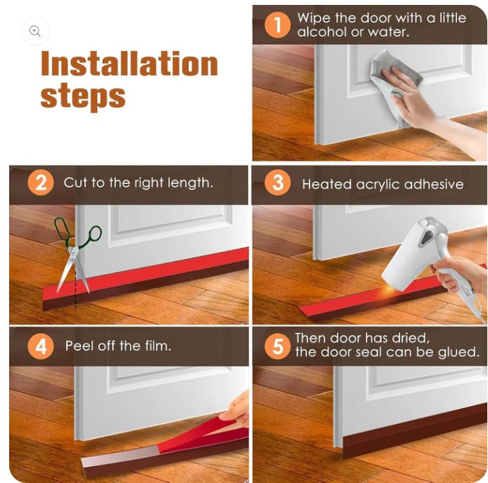 Self Adhesive Sealing Rubber Strip | Window Sealing Door Seal Strip Rubber Sealent Silicone Rubber Strip - Self Adhesive Sealing Rubber Strip