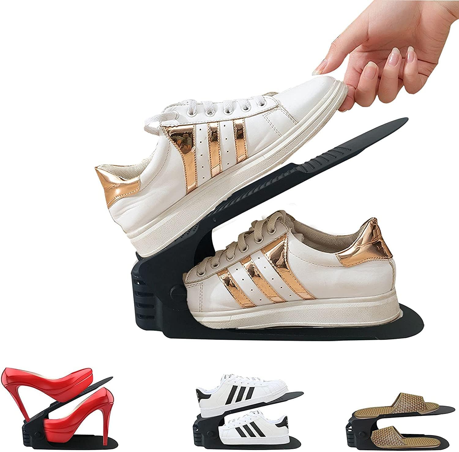 Shoe Organizer - The Adjustable Shoe Slot Rack Space Saver Shoe Organizer - The Adjustable Shoe Slot Rack Space Saver