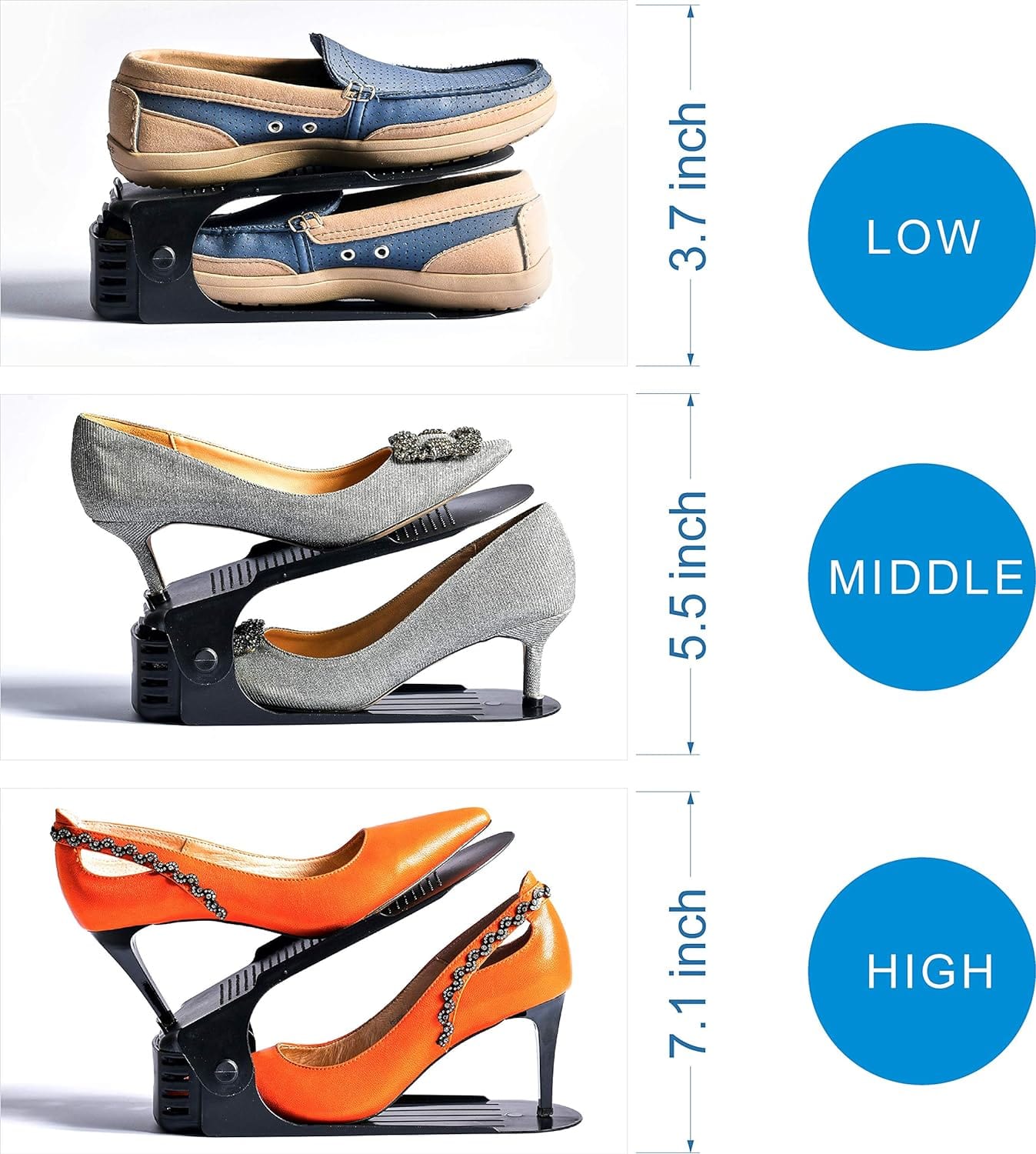 Shoe Organizer - The Adjustable Shoe Slot Rack Space Saver Shoe Organizer - The Adjustable Shoe Slot Rack Space Saver