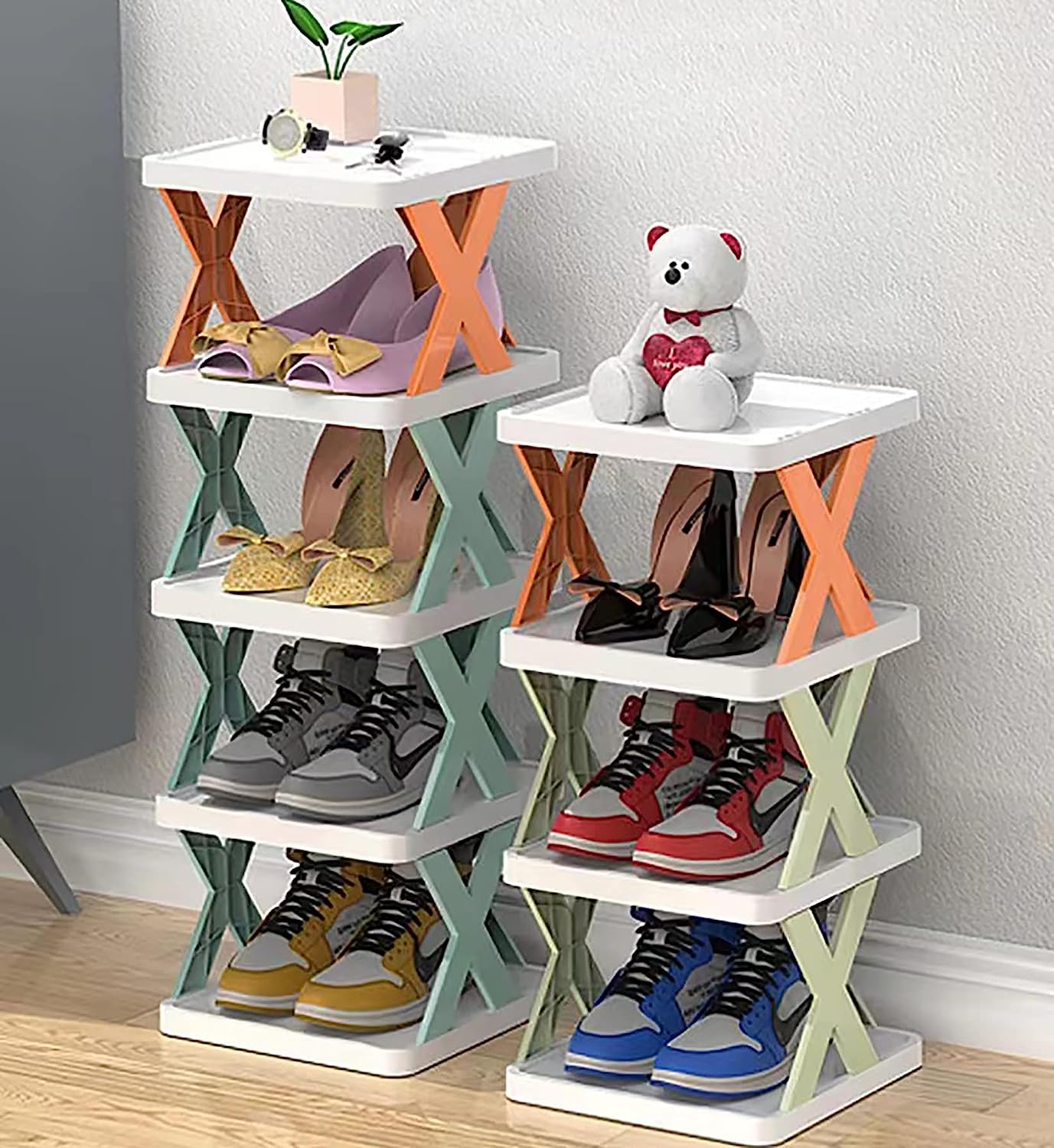 Shoe Rack Storage Stand Cabinet For Home Shoes Organiser Shoe Rack ( Pack of 2 )