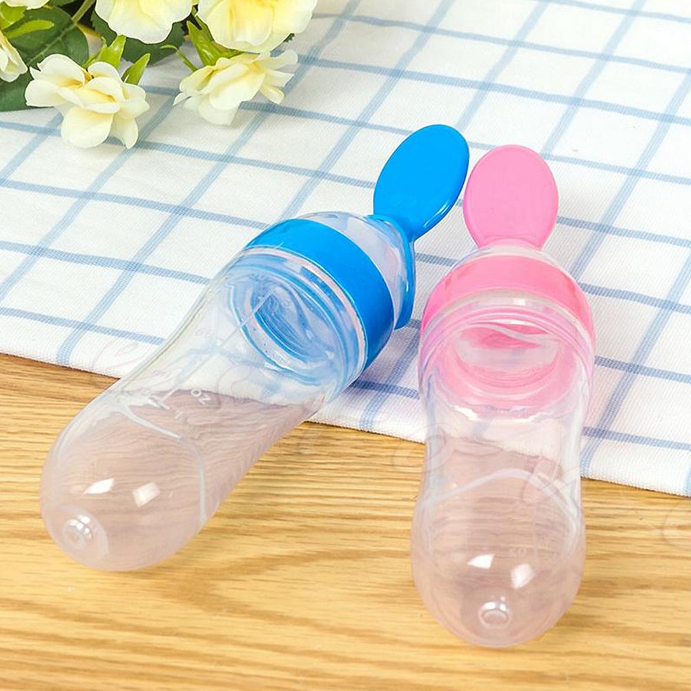 Silicone Baby Food Dispensing Spoon Bottle | Baby Food Feeding Bottle Silicone Spoon Feeder For Infants - Silicone Baby Food Dispensing Spoon Bottle