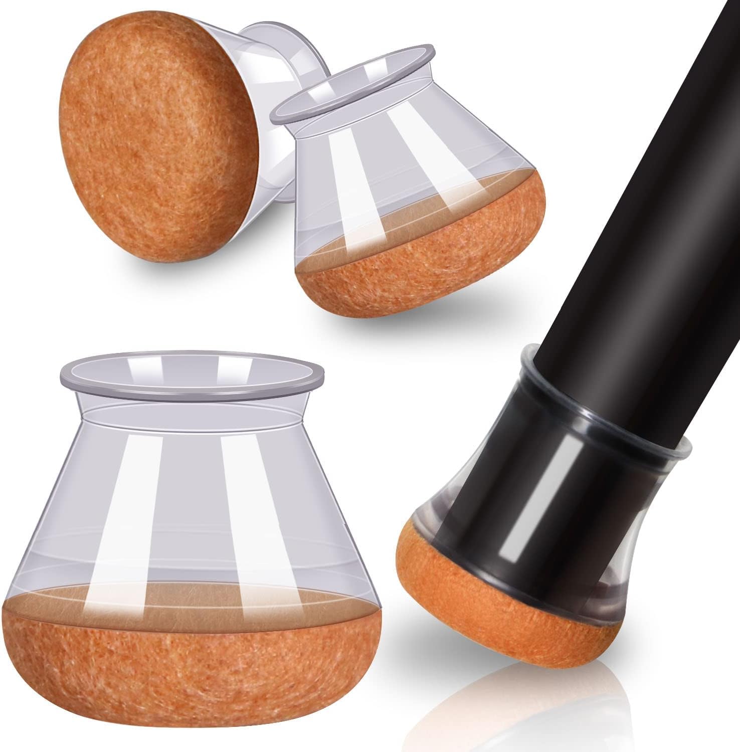 Silicone Chair Leg Protectors (Pack of 6) | Wooden Furniture Sofa Chair Leg Cover Pad Chair Leg Covers - Silicone Chair Leg Protectors (Pack of 6)