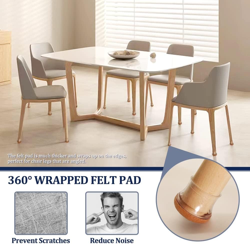 Silicone Chair Leg Protectors (Pack of 6) | Wooden Furniture Sofa Chair Leg Cover Pad Chair Leg Covers - Silicone Chair Leg Protectors (Pack of 6)