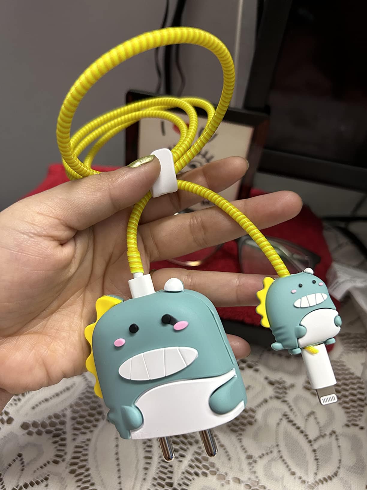 Silicone Charger Case Cover | Apple Charger Cover Protector Cartoon Character Electronics 5 Silicone Charger Case Cover Cartoon Character