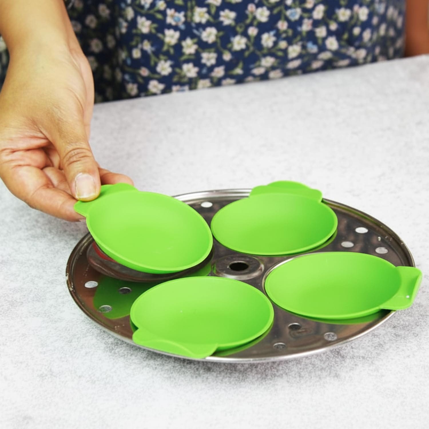 Silicone Idli Liners (Set of 8) | Kitchenware Items Cooker Idli Silicone Mould Non Stick Silicone Idli Liners (Set of 8)