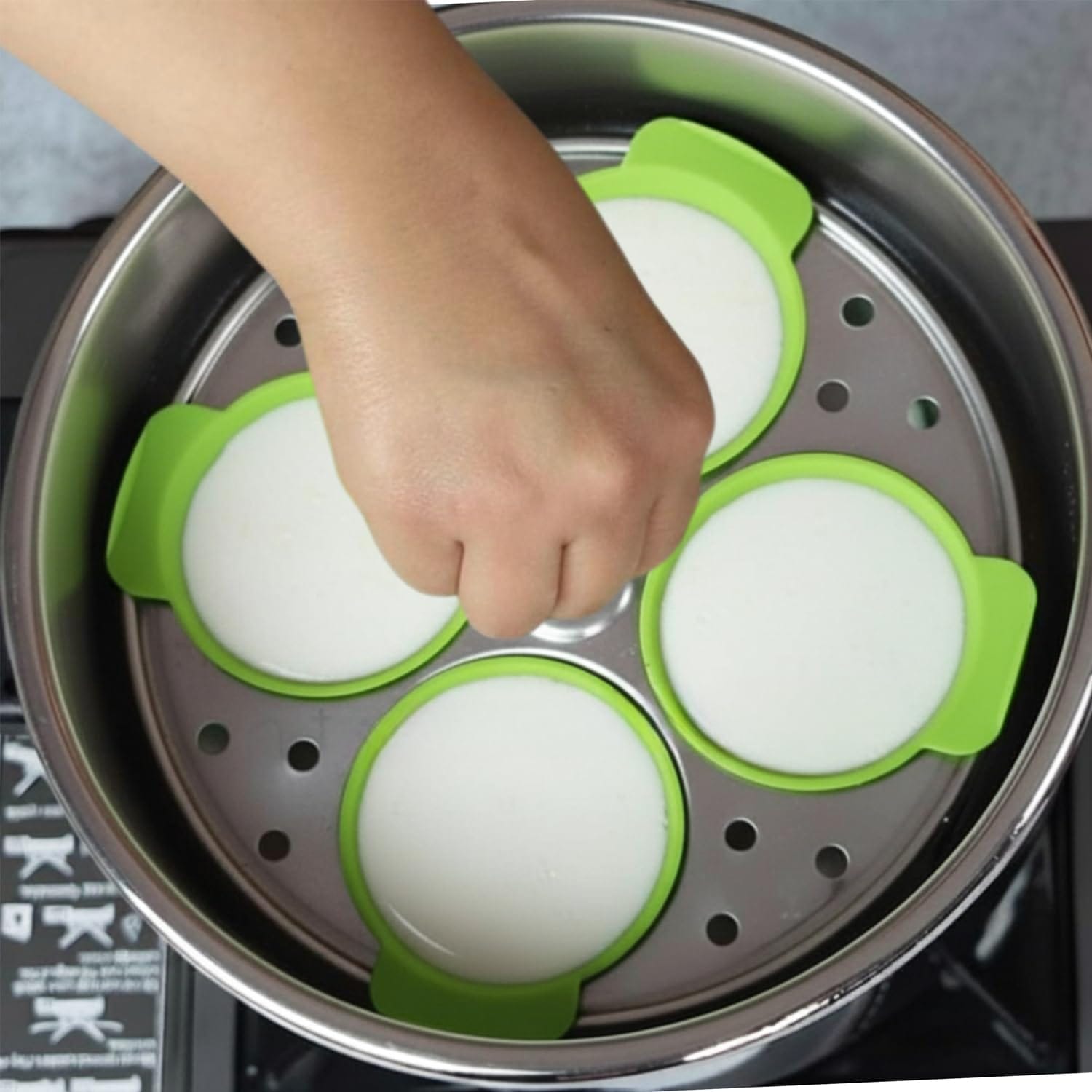 Silicone Idli Liners (Set of 8) | Kitchenware Items Cooker Idli Silicone Mould Non Stick Silicone Idli Liners (Set of 8)