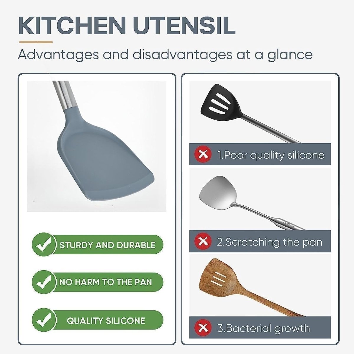 Silicone Kitchen Spatula (Set of 3)