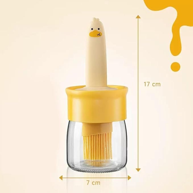 Silicone Oil Bottle Set (Pack of 2) | Kitchen Tools Items Cooking Oil Container Silicone Brush Silicone Oil Bottle Set (Pack of 2)