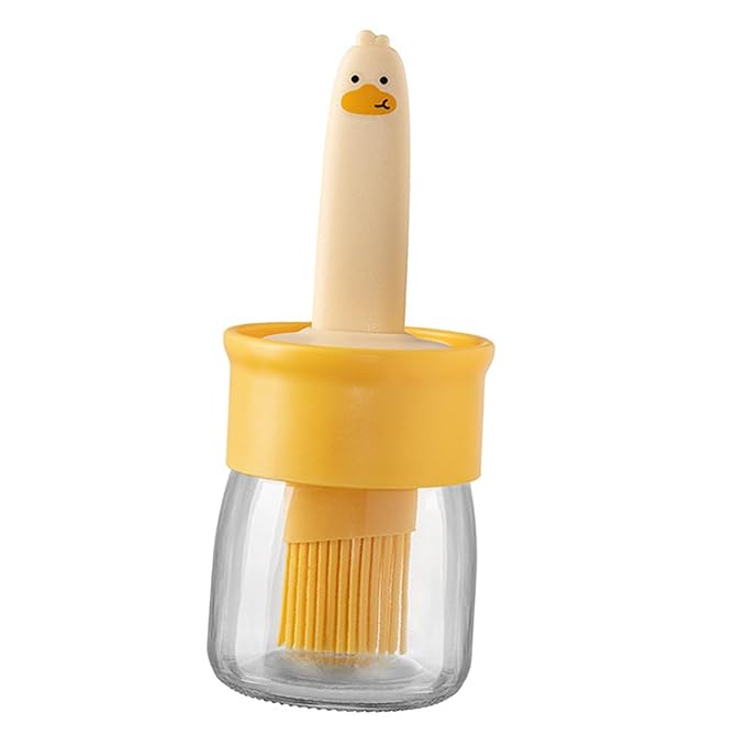 Silicone Oil Bottle Set (Pack of 2) | Kitchen Tools Items Cooking Oil Container Silicone Brush Silicone Oil Bottle Set (Pack of 2)