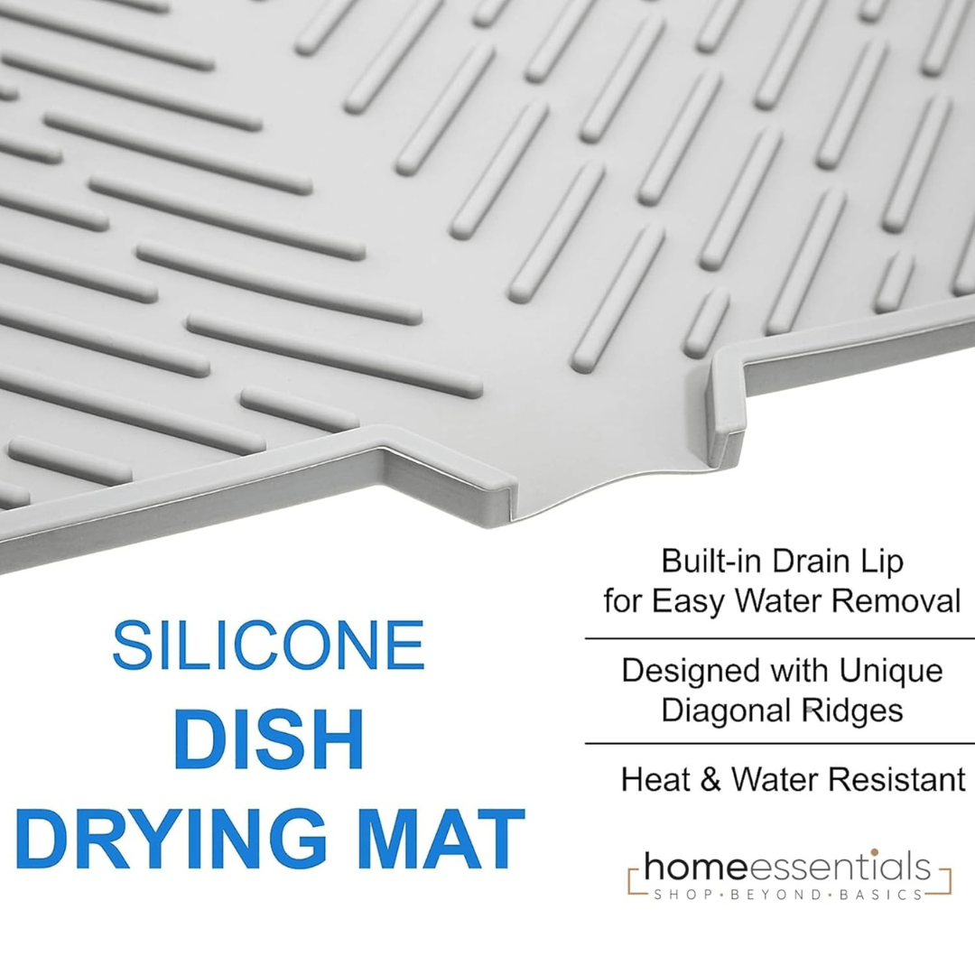 Silicone Ridge Dry Kitchen Mat | Mat For kitchen Dish Drying Rack Dishes Drainer Silicone Mats Kitchen Organizers Silicone Ridge Dry Kitchen Mat