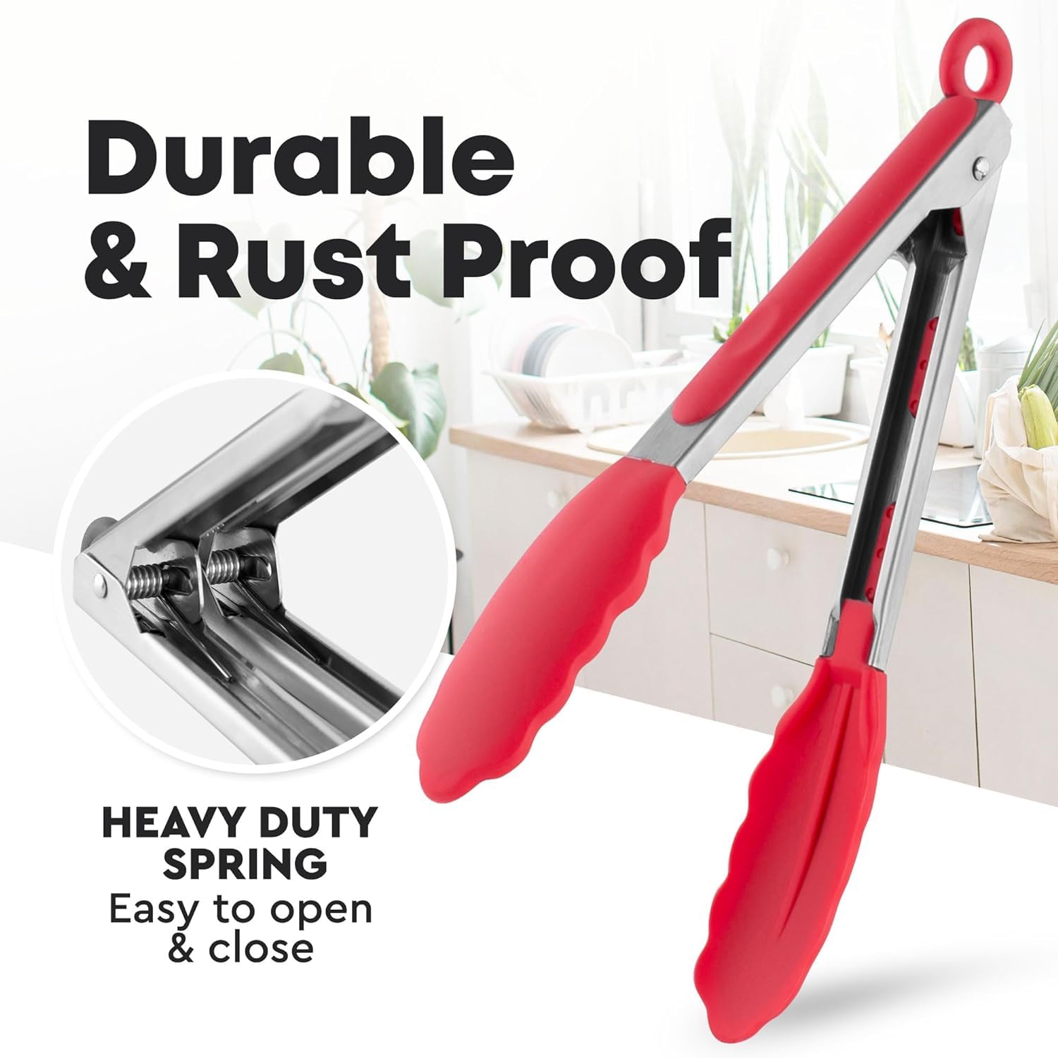 Silicone Tongs (Pack of 2) | Kitchen Items Kitchenware Tongs Bbq Grilling Set Cooking Food Tong - Silicone Tongs (Pack of 2)