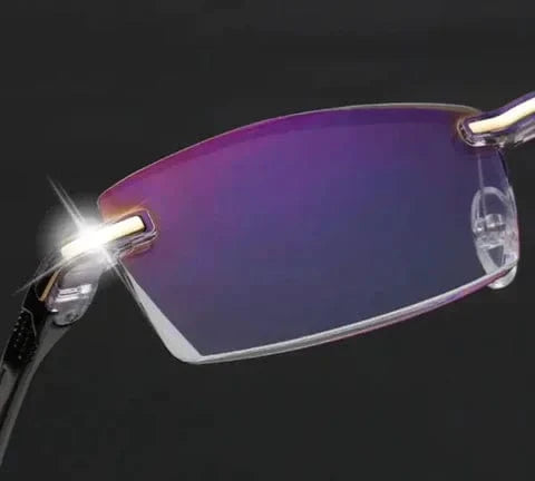 Smart Reading Glasses | Uv Protection Glasses Rimless Blue Lens Filter Glasses  Smart Reading Glasses (Pack of 2)