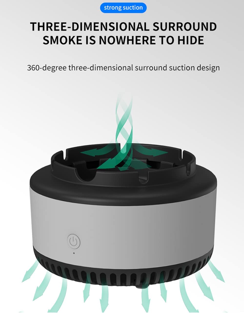 Smoke Absorbing Air-Purifier Ashtray| Air Purifier Filtration Room Cleaner Air Machine Smoke Filtration Smoke Absorbing Air-Purifier Ashtray