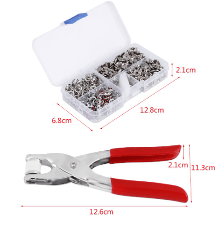 Snap Fastener Buttons Plastic Clips Tool Stud Set Buttons  - Press Stud Kit Snap Button Kit