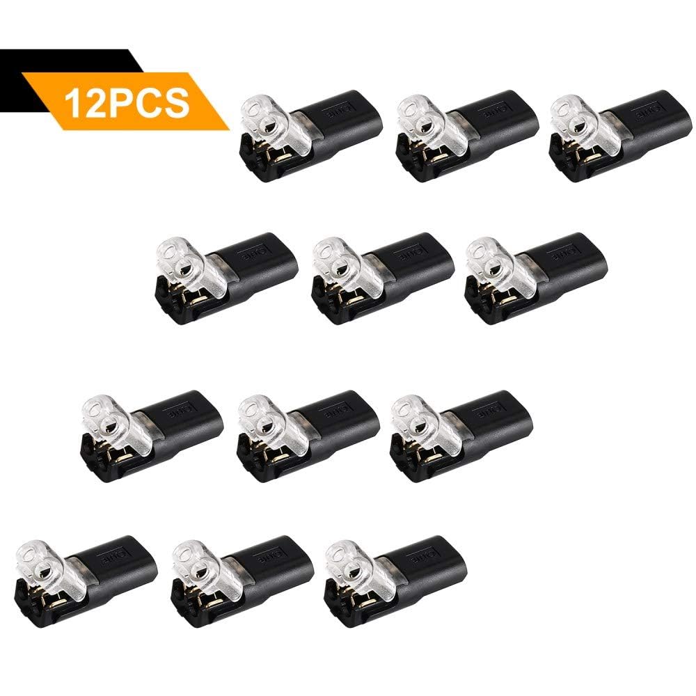 Snapoxi (Pack of 10) | Electrical Wire Connector 2 Pin Plug Cable Connectors Adapter Snapoxi 2-Pin Push-In Cable Connector (Pack of 10)