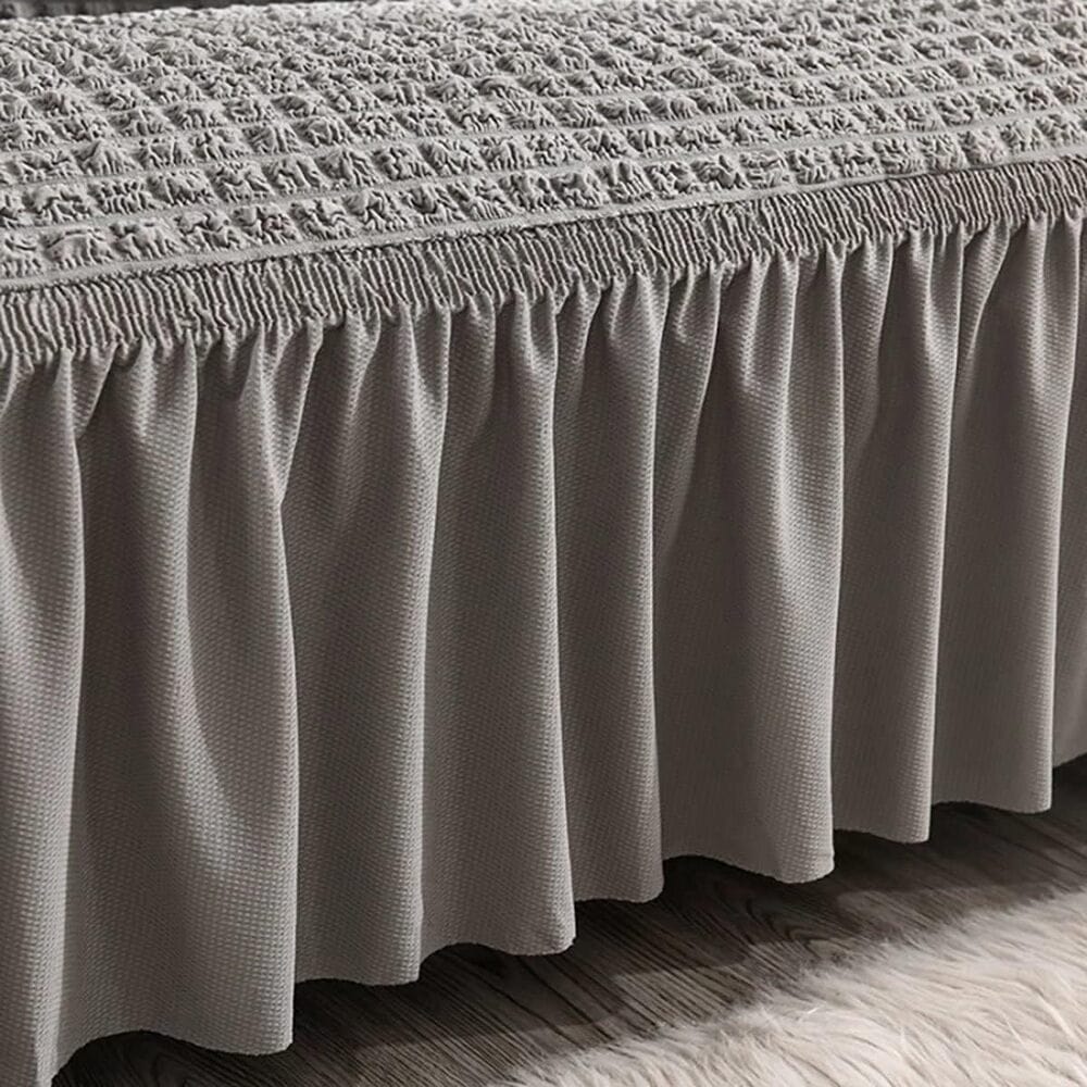 Sofa Cover | Slipcovered Sette 3 Seater Slipcover Sofa Set L Shape Cover Bubble Frill Sofa Cover Sofa Cover