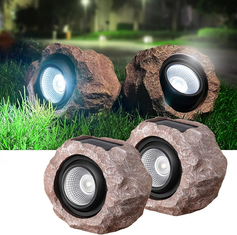 Solar LED Rock Garden Light (Waterproof) | Led Light Garden Solar Powered Light Lamps Outdoor Lighting Bulbs - Solar LED Rock Garden Light (Waterproof)