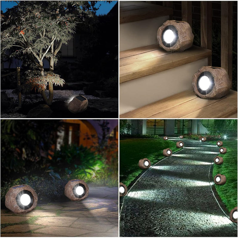 Solar LED Rock Garden Light (Waterproof) | Led Light Garden Solar Powered Light Lamps Outdoor Lighting Bulbs - Solar LED Rock Garden Light (Waterproof)