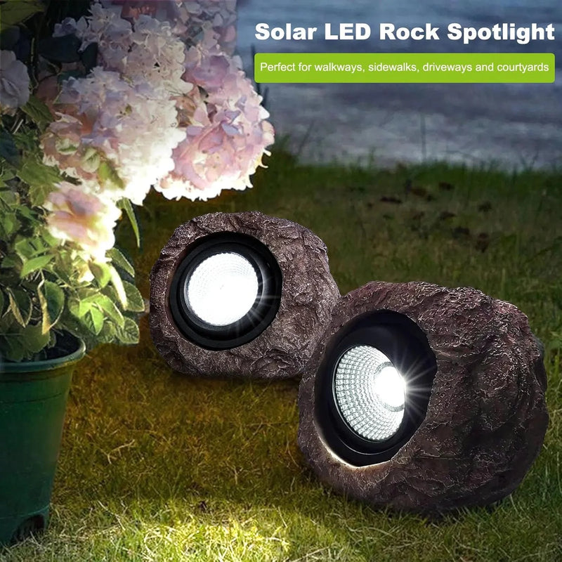 Solar LED Rock Garden Light (Waterproof) | Led Light Garden Solar Powered Light Lamps Outdoor Lighting Bulbs - Solar LED Rock Garden Light (Waterproof)