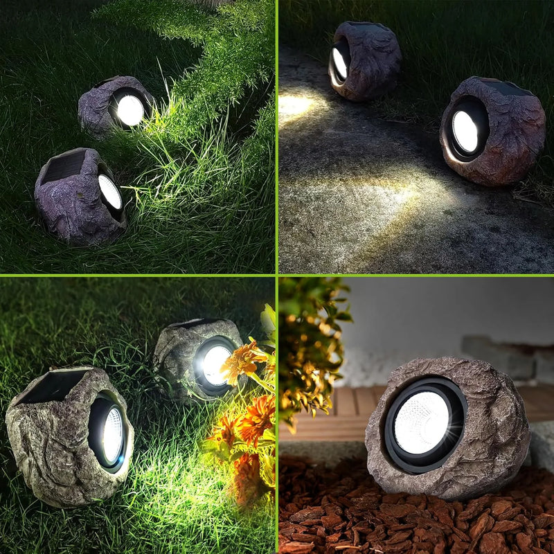 Solar LED Rock Garden Light (Waterproof) | Led Light Garden Solar Powered Light Lamps Outdoor Lighting Bulbs - Solar LED Rock Garden Light (Waterproof)