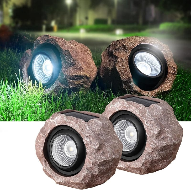 Solar LED Rock Garden Light (Waterproof) | Led Light Garden Solar Powered Light Lamps Outdoor Lighting Bulbs Solar LED Rock Garden Light (Waterproof)