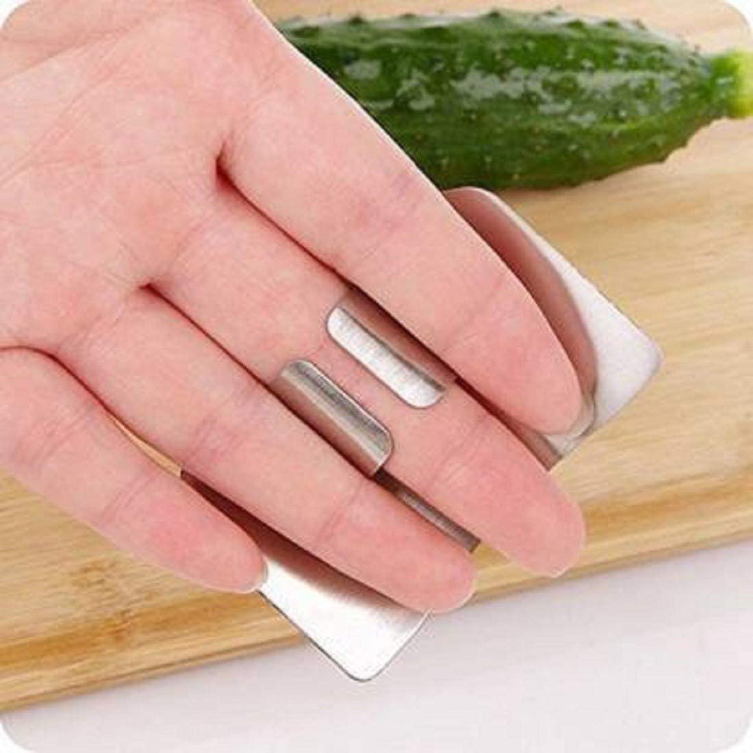 Stainless Steel Finger Cutting Protector ( Pack Of 2 ) Stainless Steel Finger Cutting Protector ( Pack Of 2 )