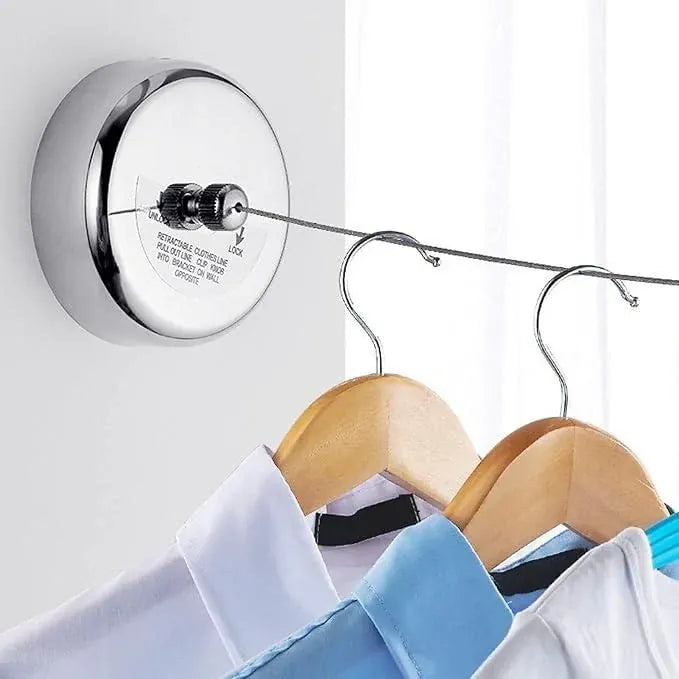 Stainless Steel Retractable Clothesline | Cloth Drying Stand For Balcony Clothesline Lundry Rack Hanger Rope Stainless Steel Retractable Clothesline