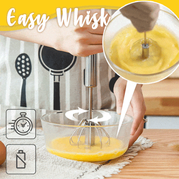 Stainless Steel Semi-Automatic Whisk (Buy 1 Get) Stainless Steel Semi-Automatic Whisk (Buy 1 Get)