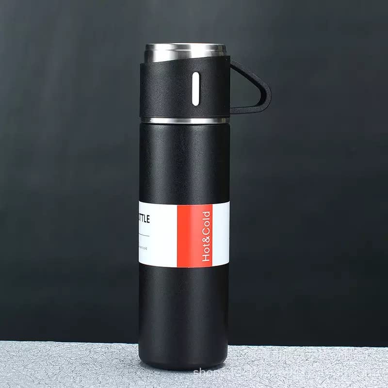 Steel Water Bottle Vacuum Thermos Flask Tea Cup Set Vacuum Flask Cup Set