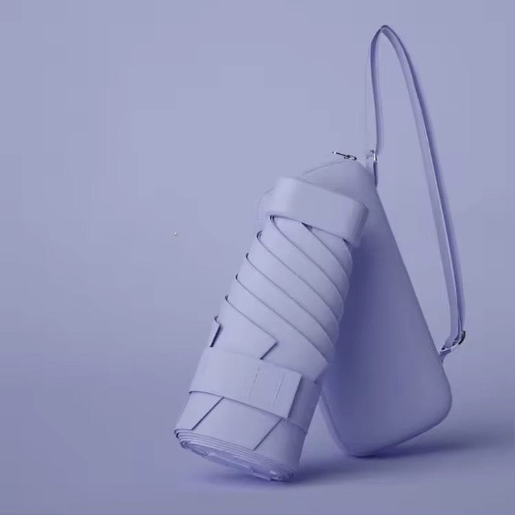 Stormfoldy | Umbrella Compact Mini Foldable Sun Protection Umbrellas Case Umbrellas Lavender Stormfoldy Mini Pastel Umbrella with Case