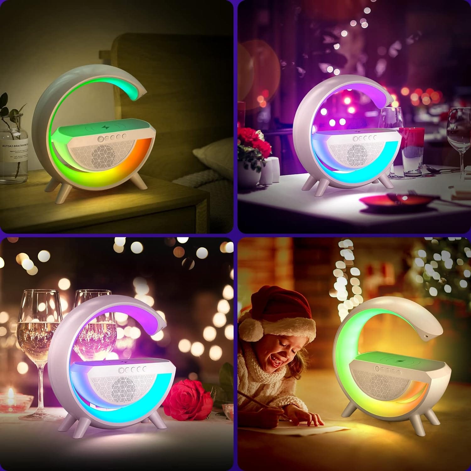 Table Lamp Light Night Room Lamp For Bedroom Wireless Charging Speaker Lamp Wireless Charging Speaker Lamp