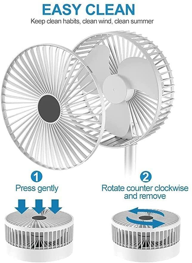 Table Rechargable Fan Cool Small Fan High Speed Desk Table Fan - Portable Rechargeable Fan Portable Fan