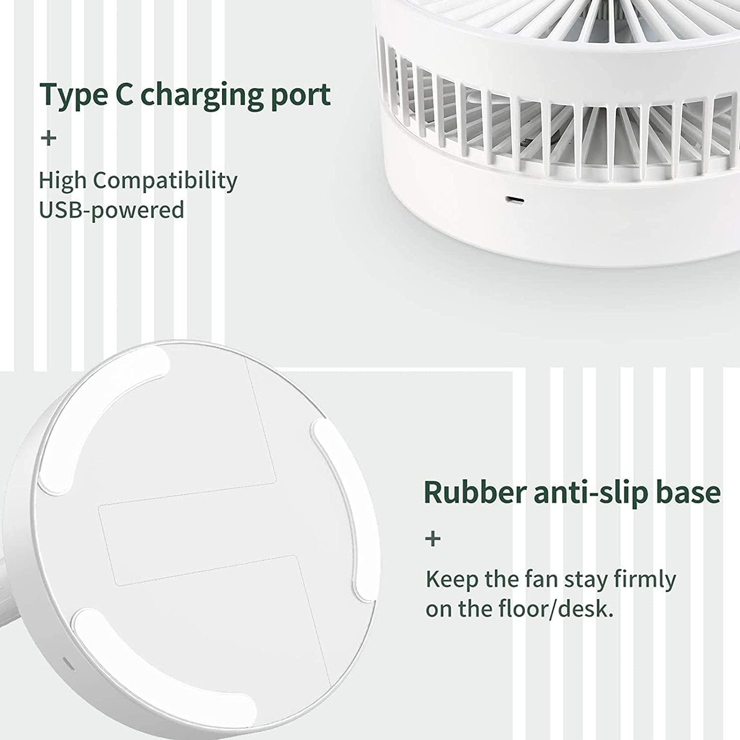Table Rechargable Fan Cool Small Fan High Speed Desk Table Fan - Portable Rechargeable Fan Portable Fan