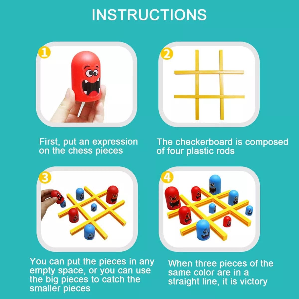 Tic Tac Toe Board Monoply Game Indoor Games For Adults- Board Game Board Game Board Game