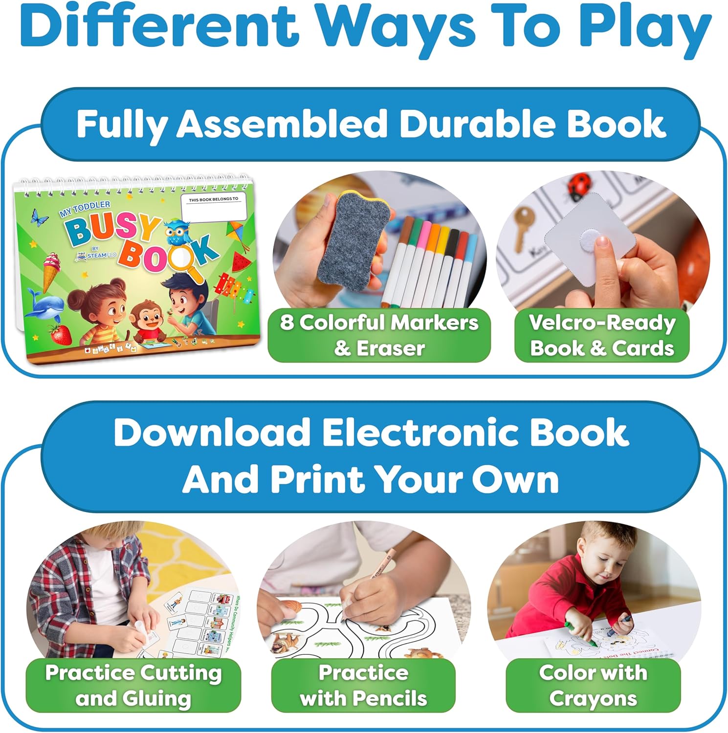 Toddler Learning Binder | Activities For Kids Preschool Activity Nursery Learning Toddler Games - Toddler Learning Binder