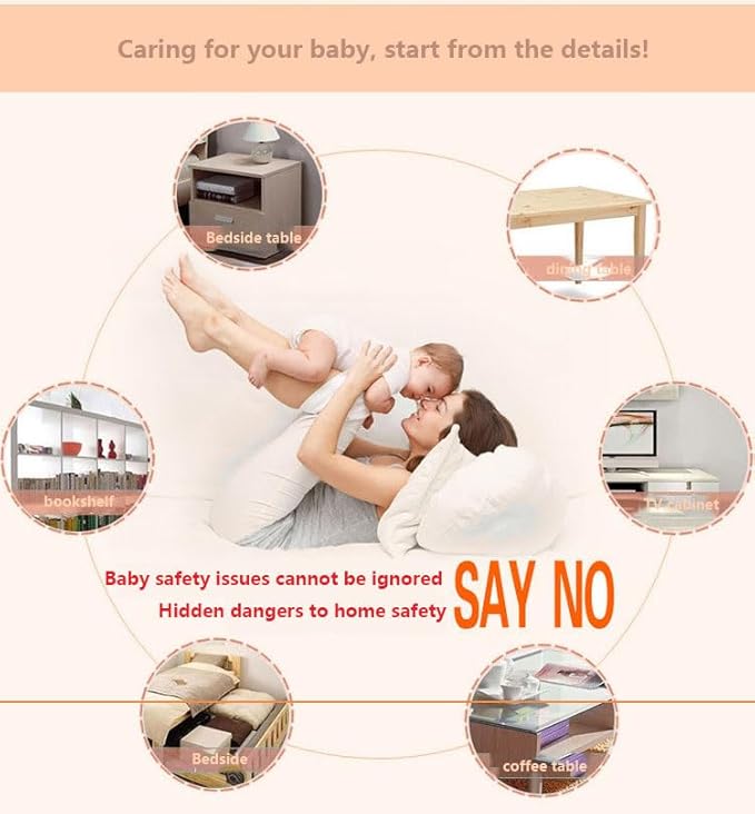 Transparent Anti-collision Corner Cover (Pack of 6) Transparent Anti-collision Corner Cover (Pack of 6)