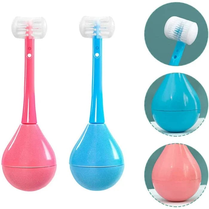 Tumbler Three-sided Children's Toothbrush Tumbler Three-sided Children's Toothbrush
