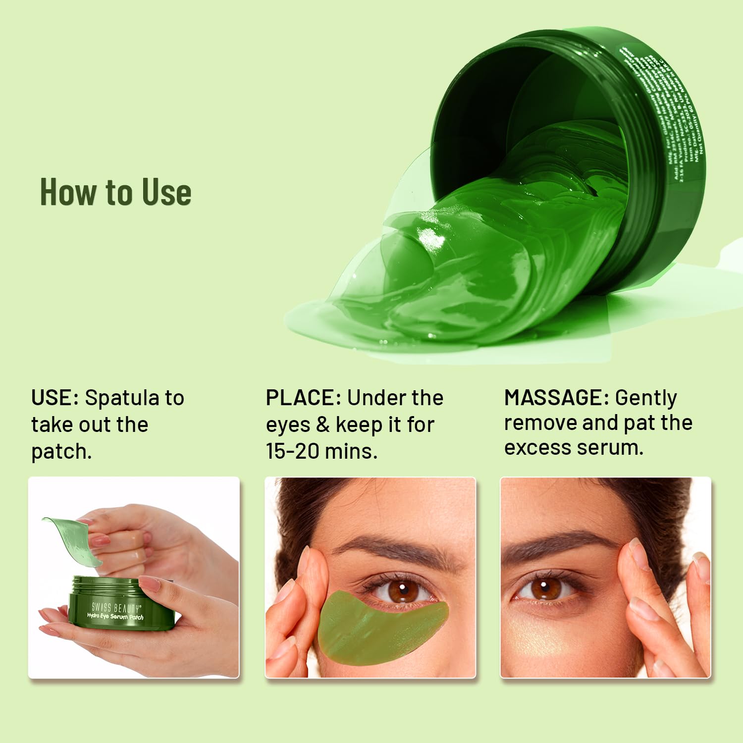 Under Eye Gel Patches | Under Eye Patches Mask Gel Green Tea Undereye Patch - Face - Under Eye Gel Patches