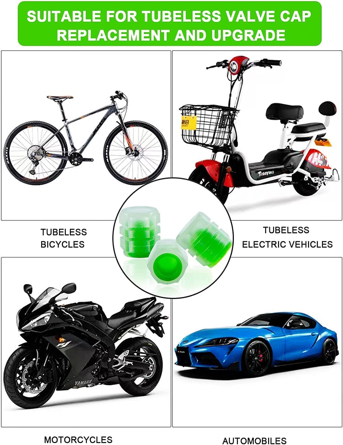 Universal Silicone Tyres Cap (Pack of 4) | Car Tyre Valve Caps Air Comparison For Cars And Bikes Universal Silicone Tyres Cap (Pack of 4)