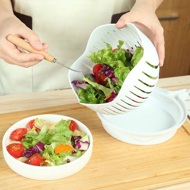 Vegetable Cutter Chopper Machine Slicer Salad And Fruit Cutter - Salad Cutter Bowl Kitchen Tools Salad Cutter Bowl