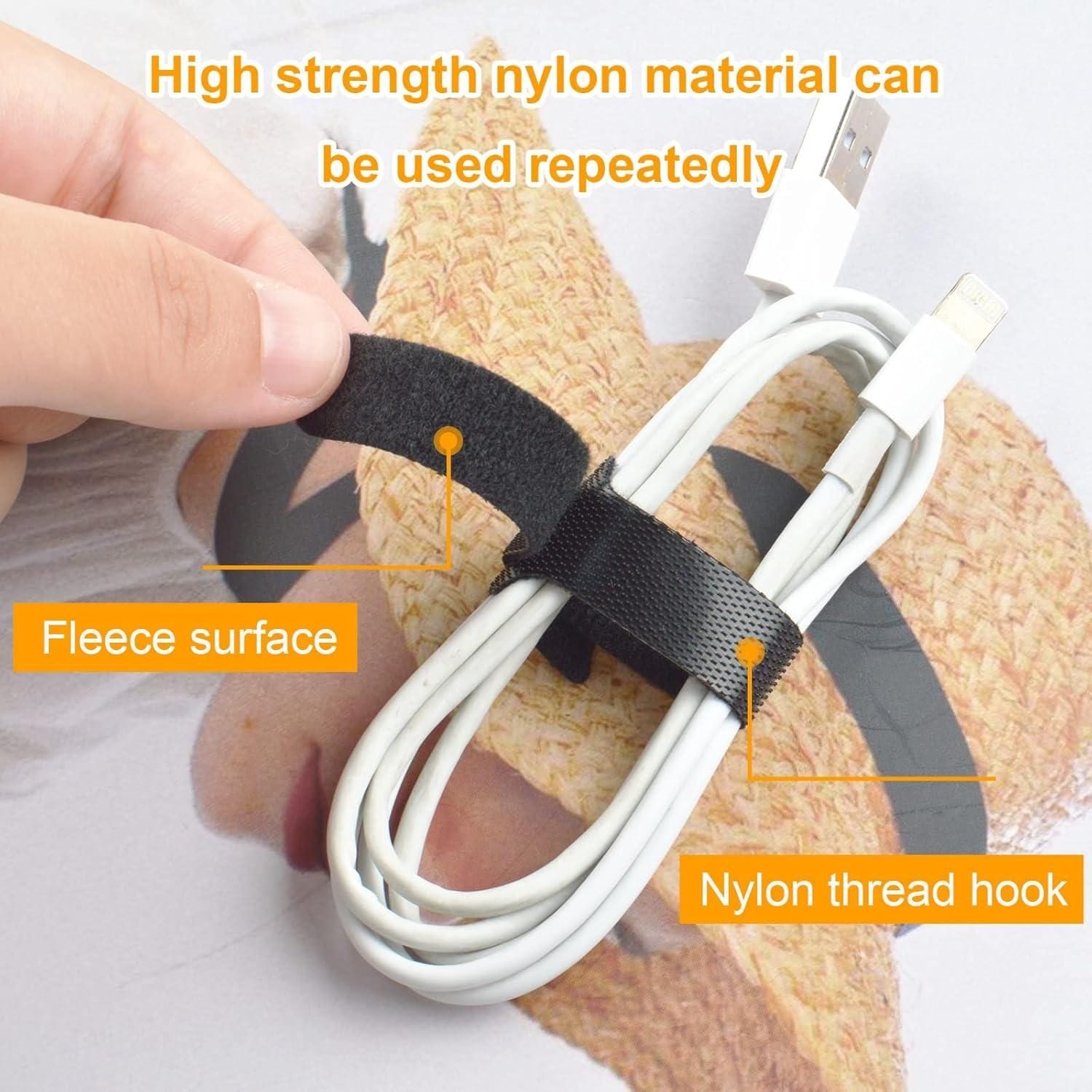 Velcro Cable Ties (Set of 60) | Cable Ties Charger Data Clamp Velcro Cable Velcro Cable Ties (Set of 60)