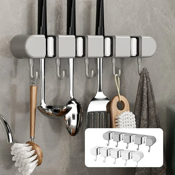 Wall Mop Holder | Wall Mounted Hook Wall Mop Holder Broom Wall Stand - Pack of 1 - Wall Mop Holder