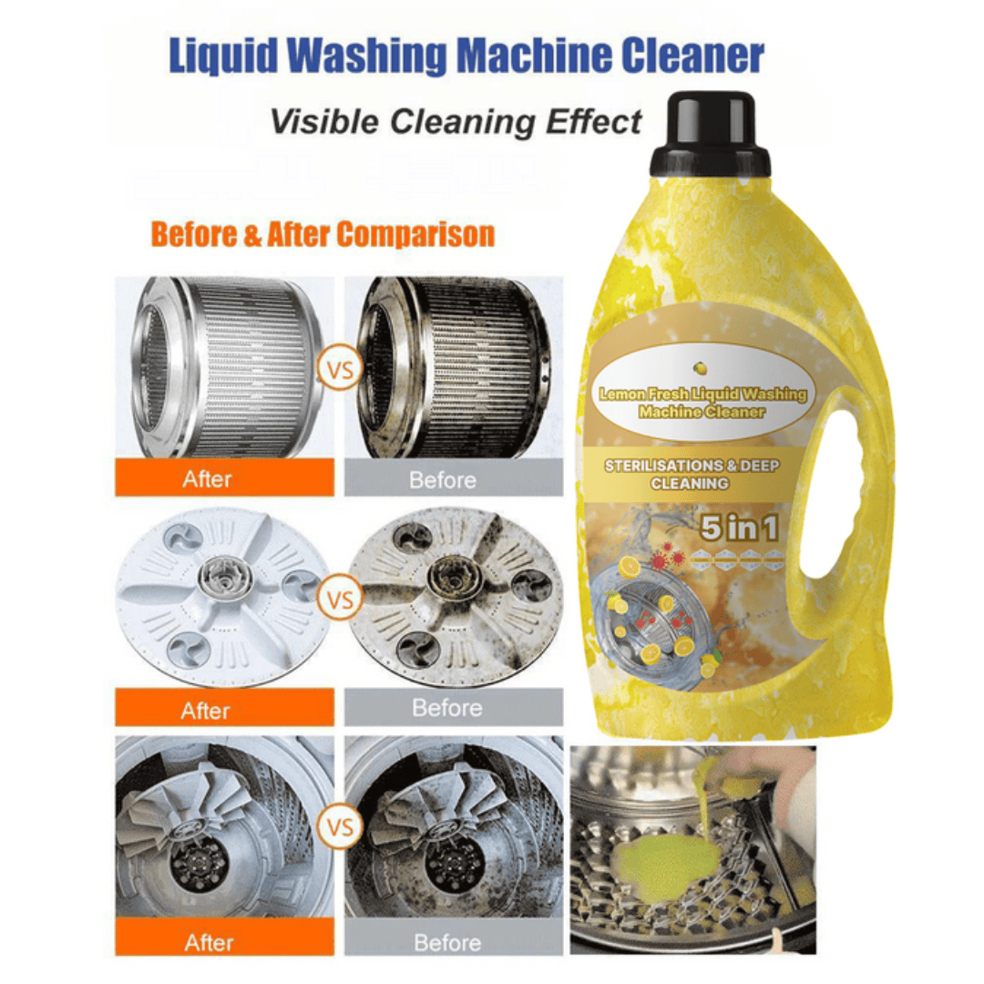 Washing Machine Cleaner (Set of 3) | Laundry Clothes Washer Drum Cleaning Liquid Washing Machine Cleaner (Set of 3)
