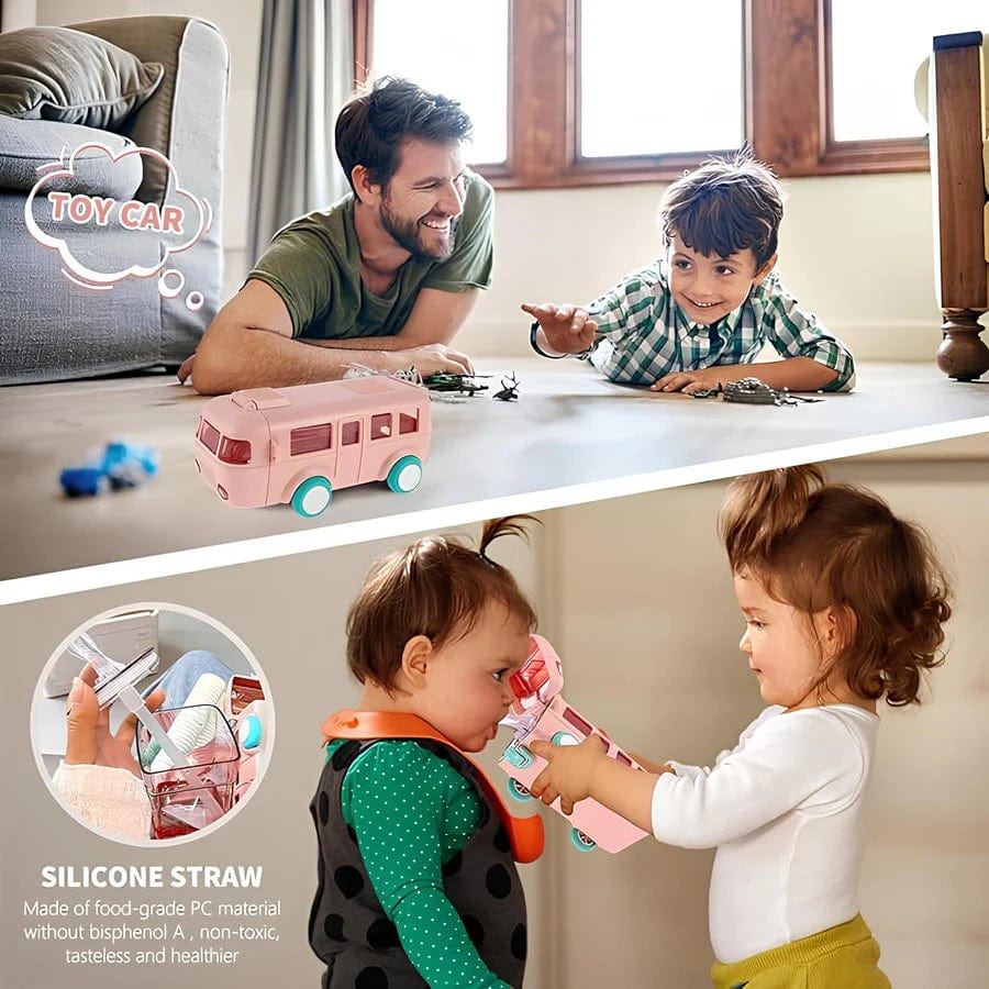 Water Bottle Sipper Steel Bottle Stainless Bottles - Bus Water Bottle for Kids Water Bottles Bus-shaped Water Bottle