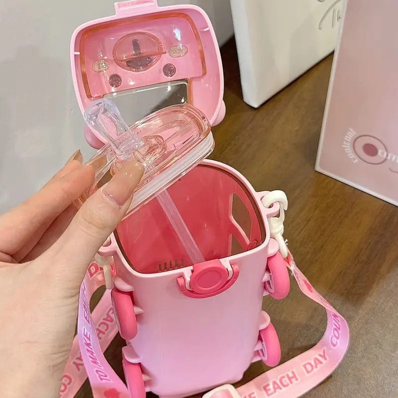 Water Bottle Sipper Steel Bottle Stainless Bottles - Bus Water Bottle for Kids Water Bottles Bus-shaped Water Bottle