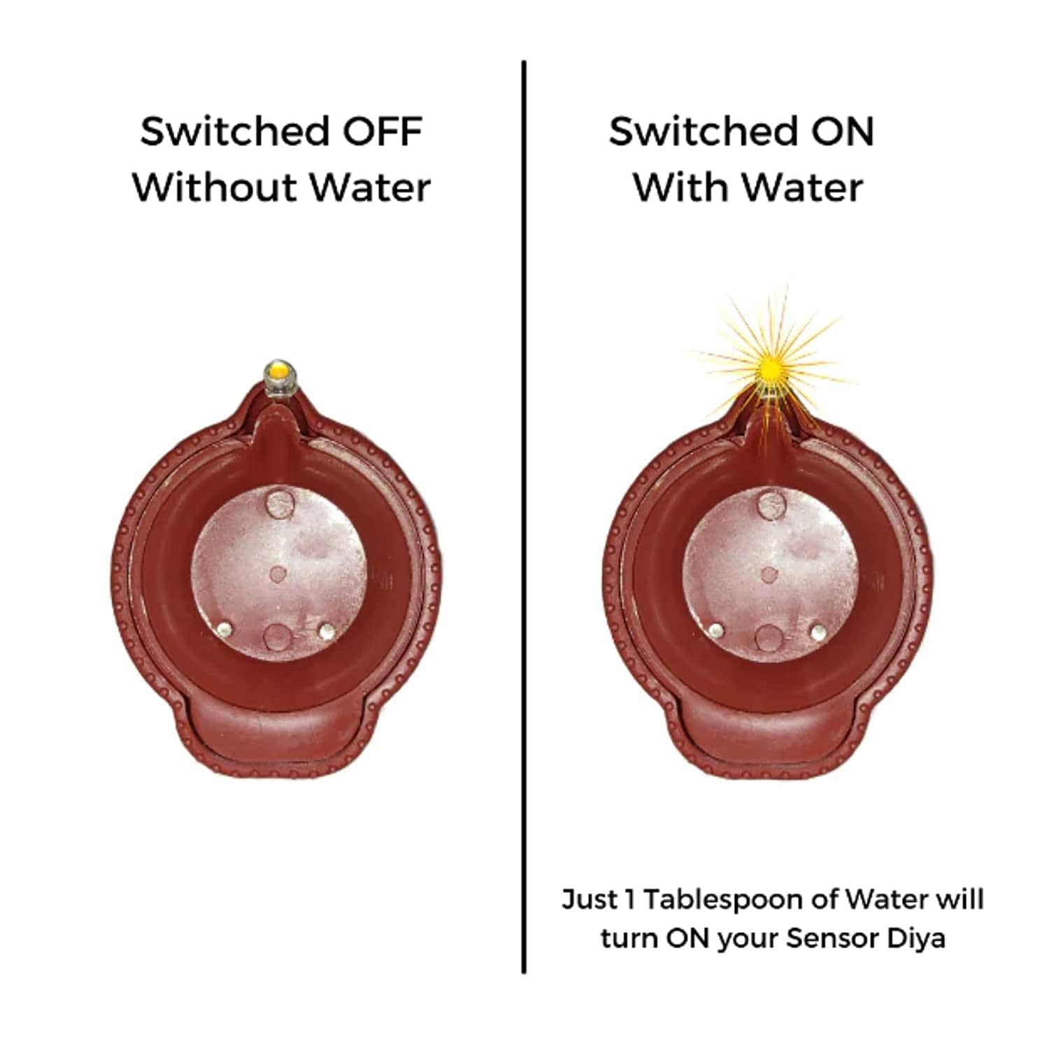 Water Sensor LED Diya | Led Light Water Diya Sensor Diyas Lightning Lamps Water Sensor LED Diya