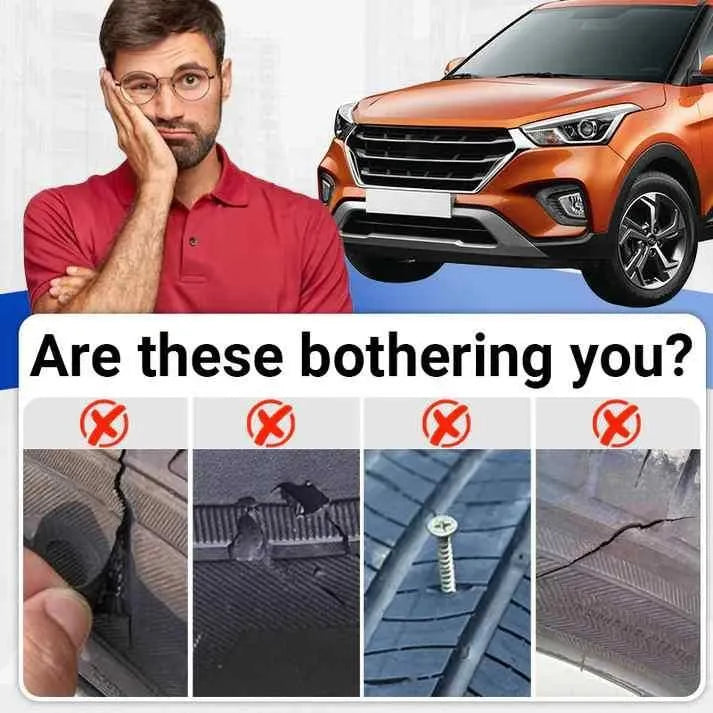 Waterproof Flexible Tyre Repair Adhesive (Pack of 2) | Tyre Puncture Car Tubeless Tire Repair Fix Liquid - Waterproof Flexible Tyre Repair Adhesive (Pack of 2)