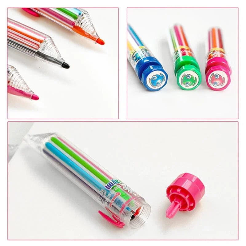 White Board Marker Pens Crayon Colors Multi Coloring Pen - 8-in-1 Multi-color Crayon 8-in-1 Multi-color Crayon