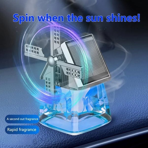 Windmill Design Solar Car Perfume Air Freshener Windmill Design Solar Car Perfume Air Freshener