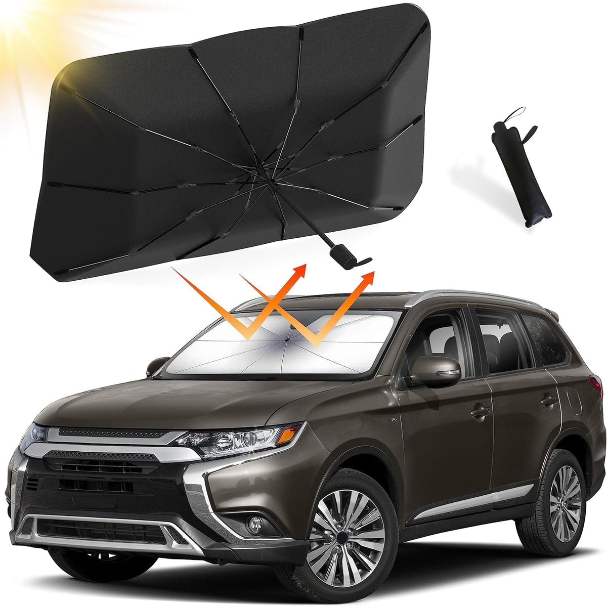 Windshield Car Umbrella | Car Accessories Sun Shade For Car Window Automobiles Window Curtains Windshield Car Umbrella